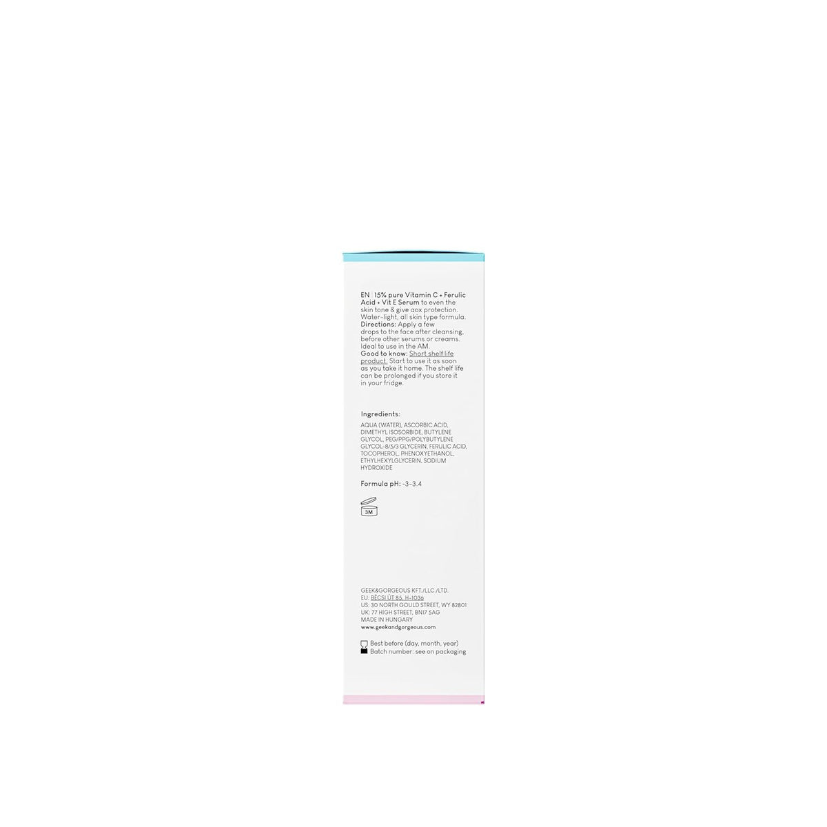 Geek & Gorgeous serum texture pool with water-like consistency for fast absorption