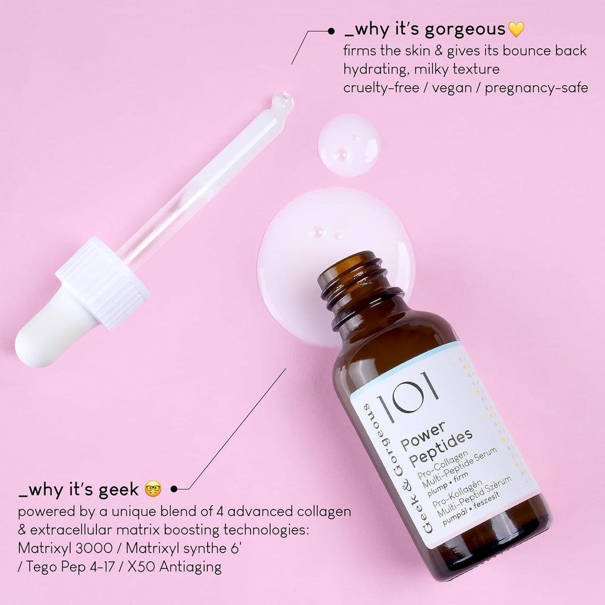 Geek & Gorgeous applied on hand to show finish and immediate hydrating feel