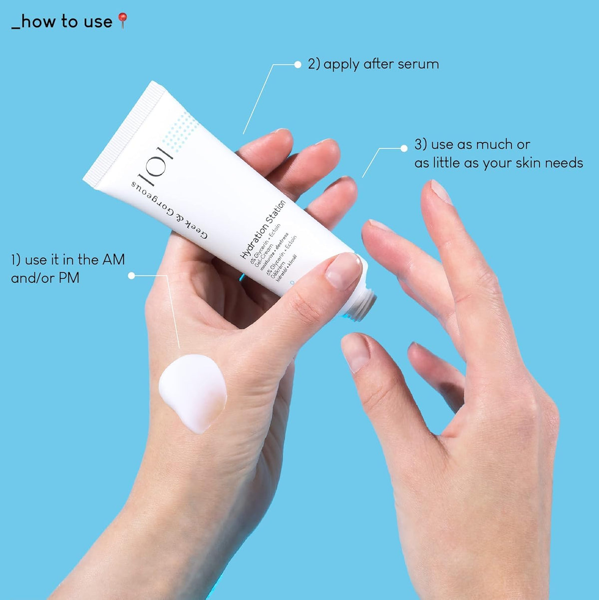 Geek & Gorgeous jar opened top view revealing silky gel consistency for easy application
