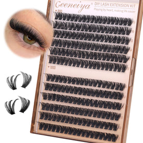 Geeneiya applying clusters with tweezers for precise DIY application benefit