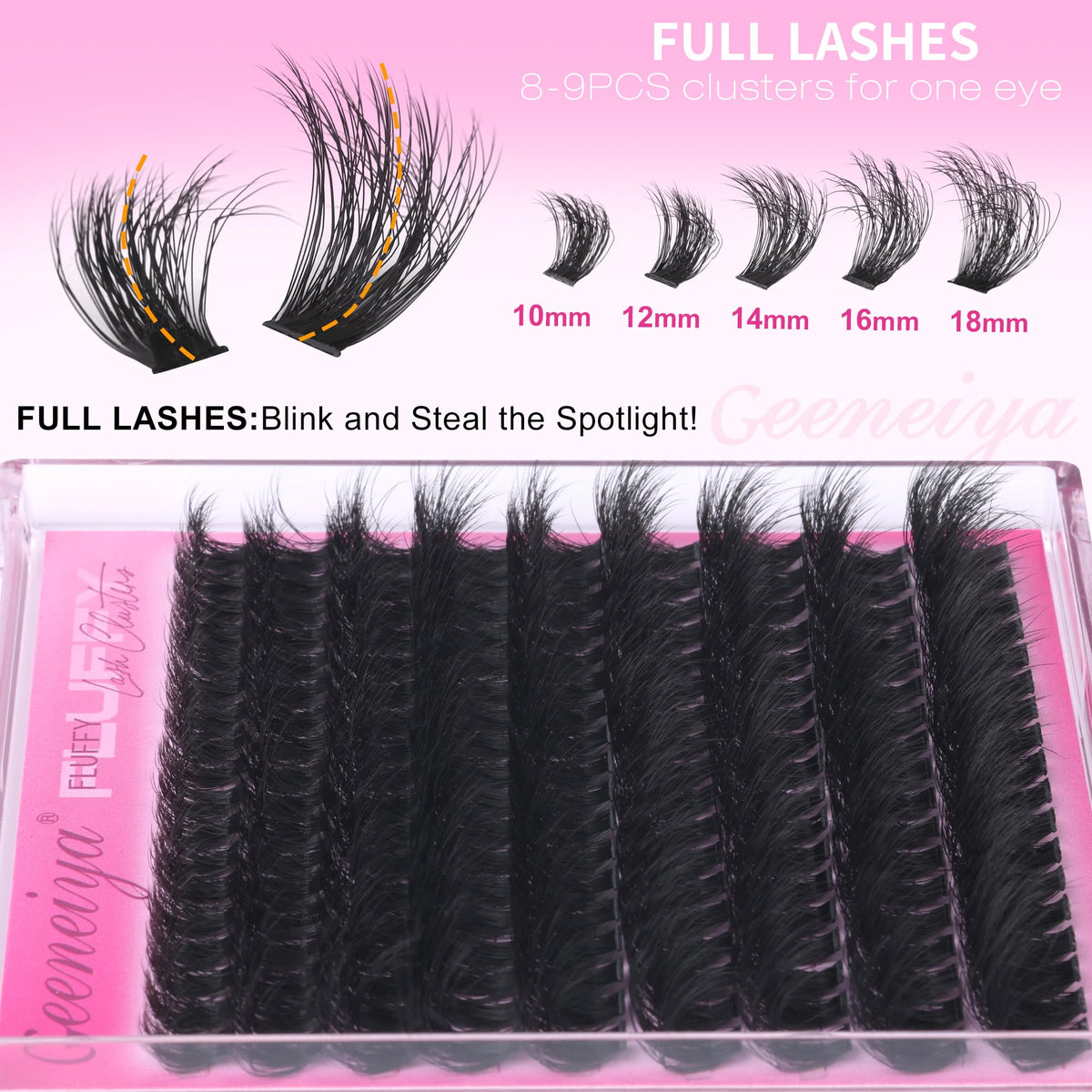Geeneiya close-up of D-curved fibers highlighting natural lift benefit