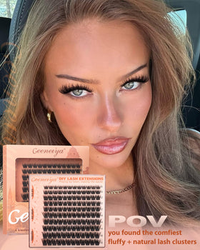 Geeneiya close-up of five-layered structure for natural fuller lashes