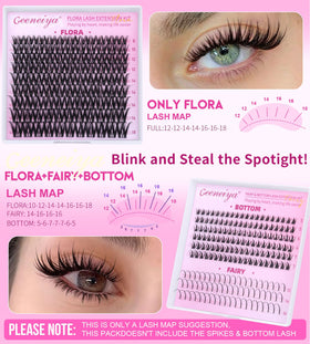 Geeneiya FLORA on model wearing subtle daytime lifted lashes