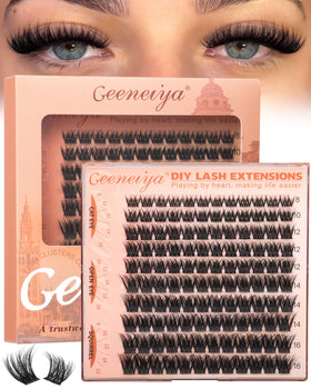 Geeneiya front packaging showing cluster tray and product benefit volume