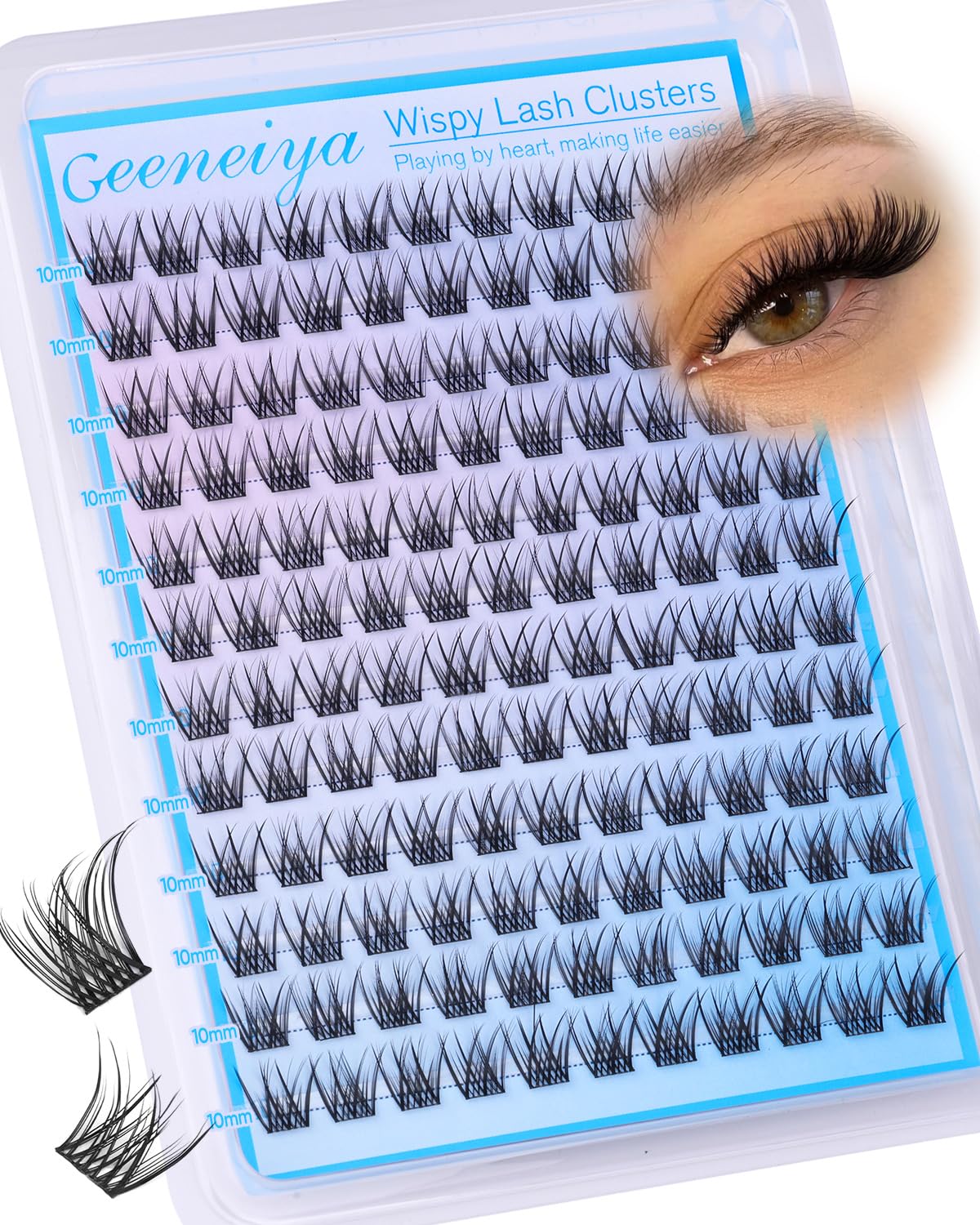 Geeneiya front packaging showing 144pcs clusters and clear product benefit