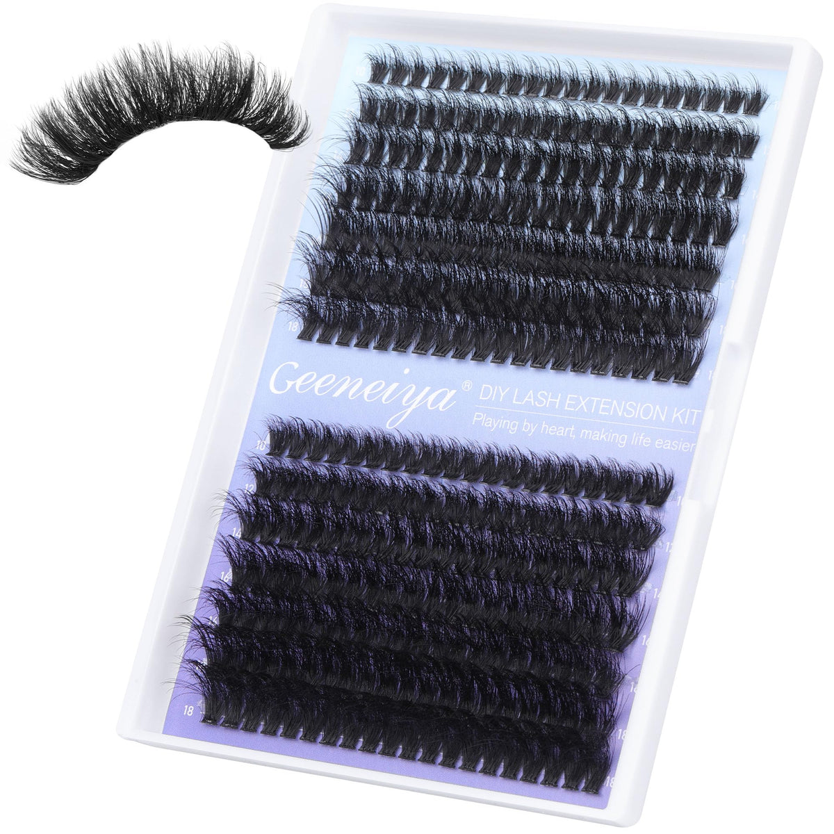 Geeneiya being applied with tweezers showing easy DIY placement benefit