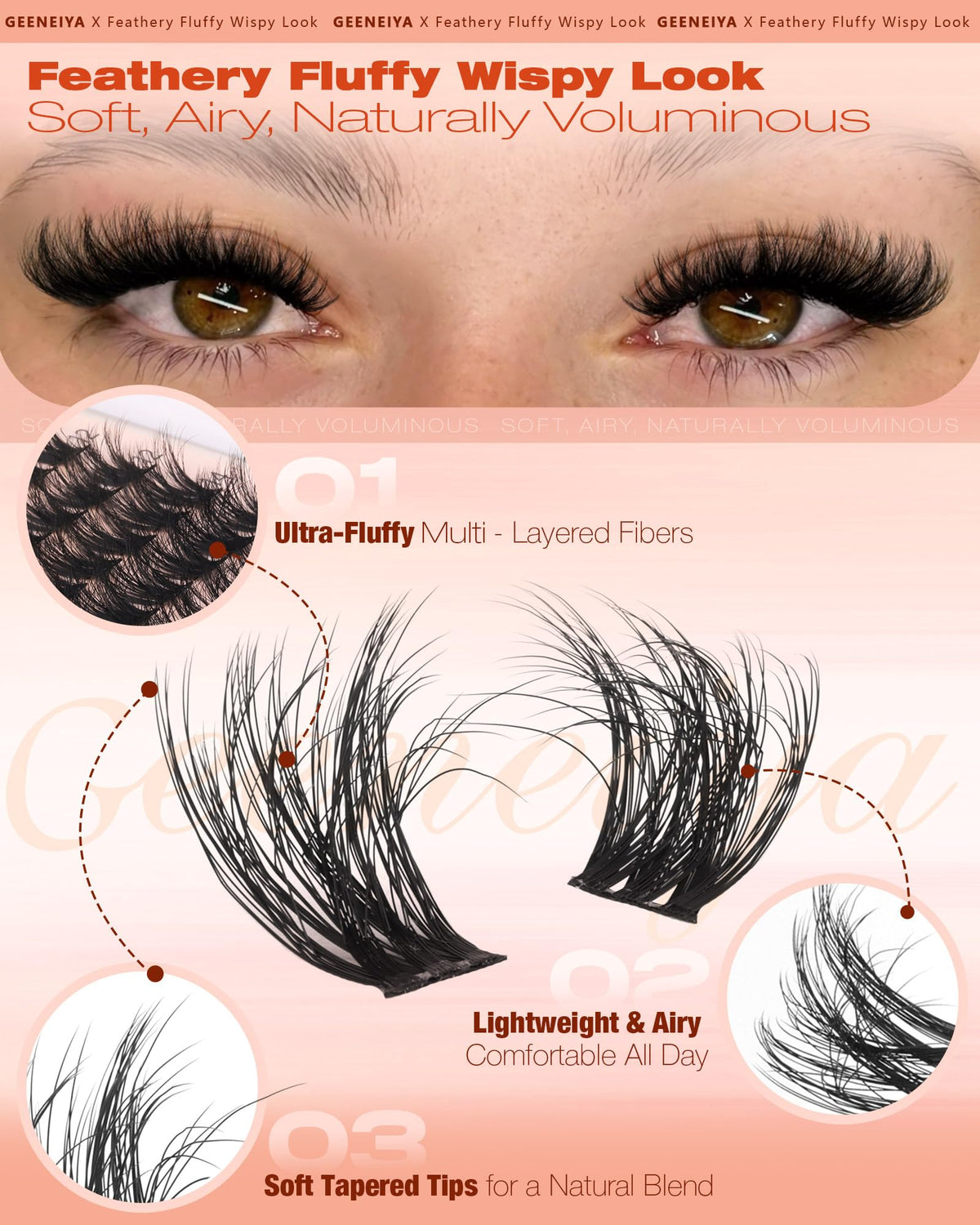 Geeneiya comparison of 8mm through 16mm clusters showing length options