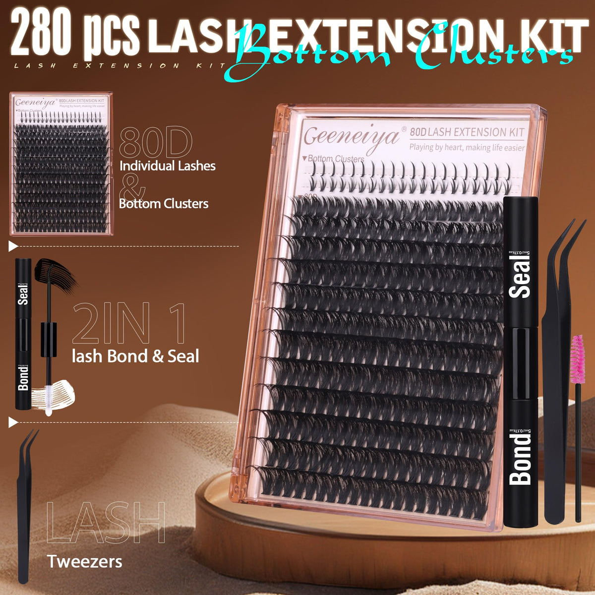 Geeneiya clusters beside ruler showing 10–20mm sizes for customization