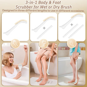 GEENOA nylon bristles texture detail offering gentle exfoliation and comfort