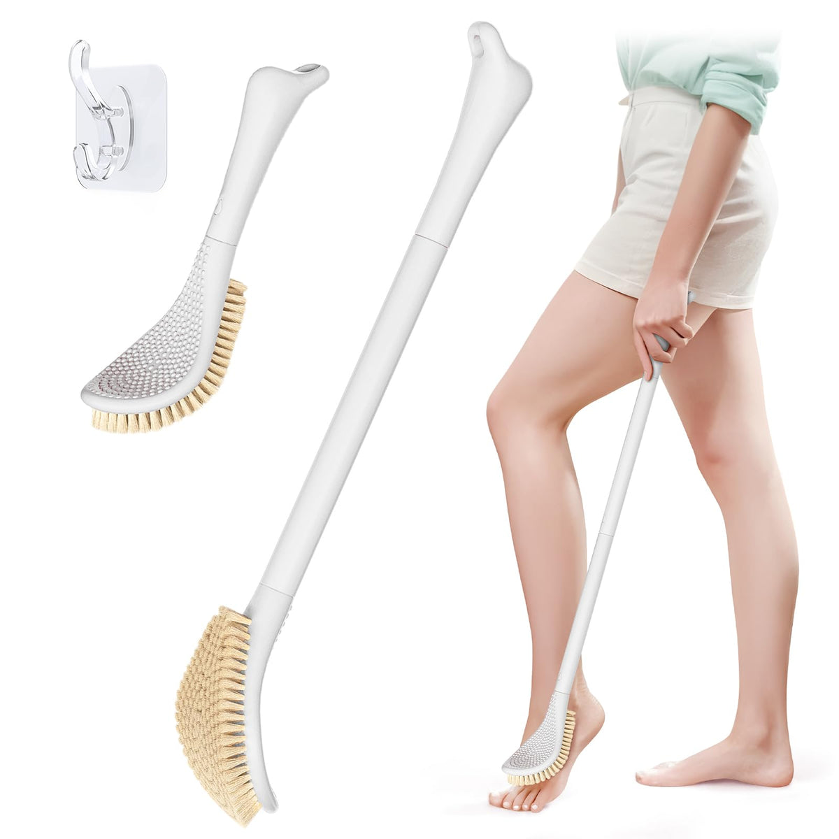 GEENOA front view of packaged foot brush showing presentation and benefit of ready gifting