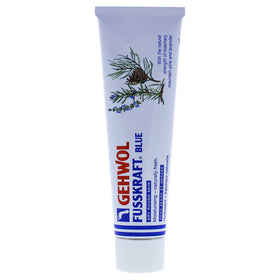 GEHWOL Fusskraft Blue cream texture close-up demonstrating rich, fast-absorbing formula for softening skin