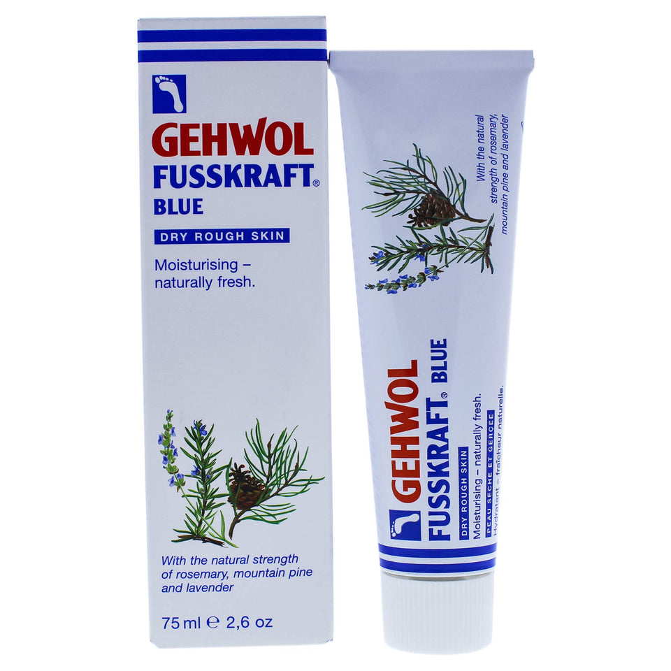 GEHWOL Fusskraft Blue front tube packaging showing size and branding for easy identification and storage