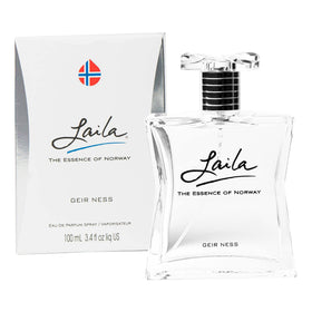 Geir Ness Laila front bottle showing elegant design and fresh scent benefit