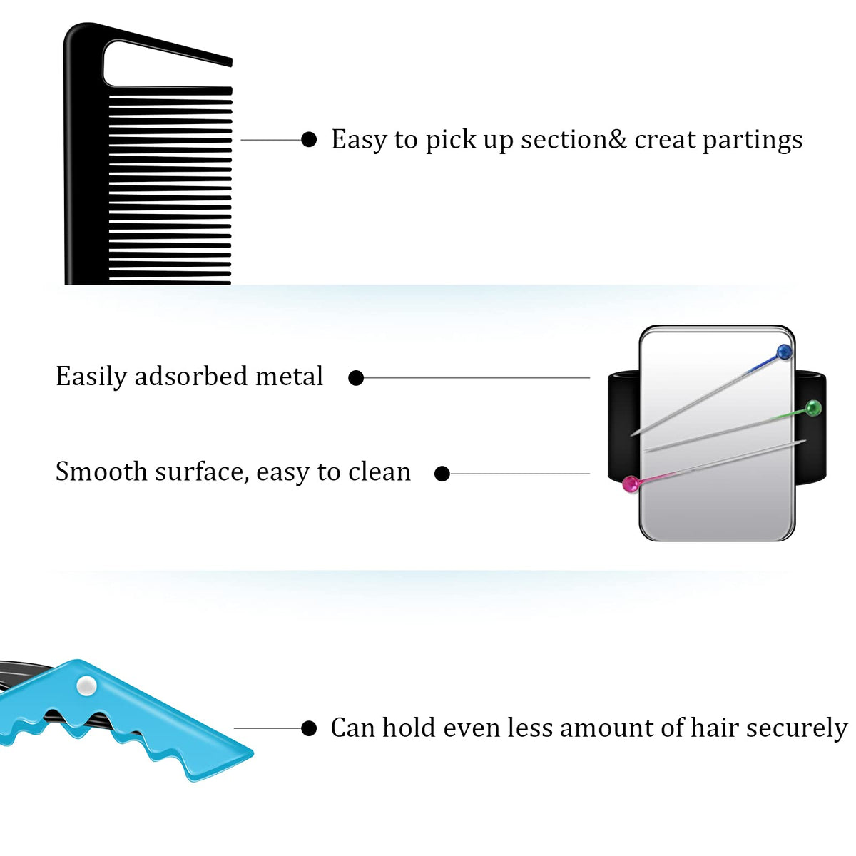 Geiserailie sectioning clips color arrangement holding hair securely