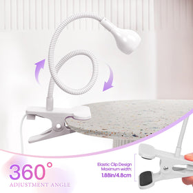 Geisofu gooseneck detail showing 360-degree flexibility for precise positioning