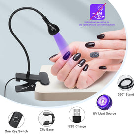 Geisofu in-use over a hand during gel manicure showing precise curing benefit