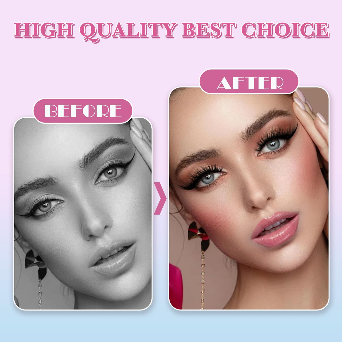 Gekinye cluster lashes held in hand for easy DIY application benefit