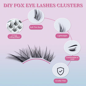 Gekinye before and after demonstrating lifted, winged eye benefit