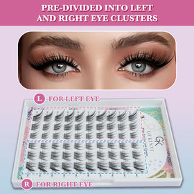 Gekinye on-eye image showing subtle half-lash fox-eye benefit