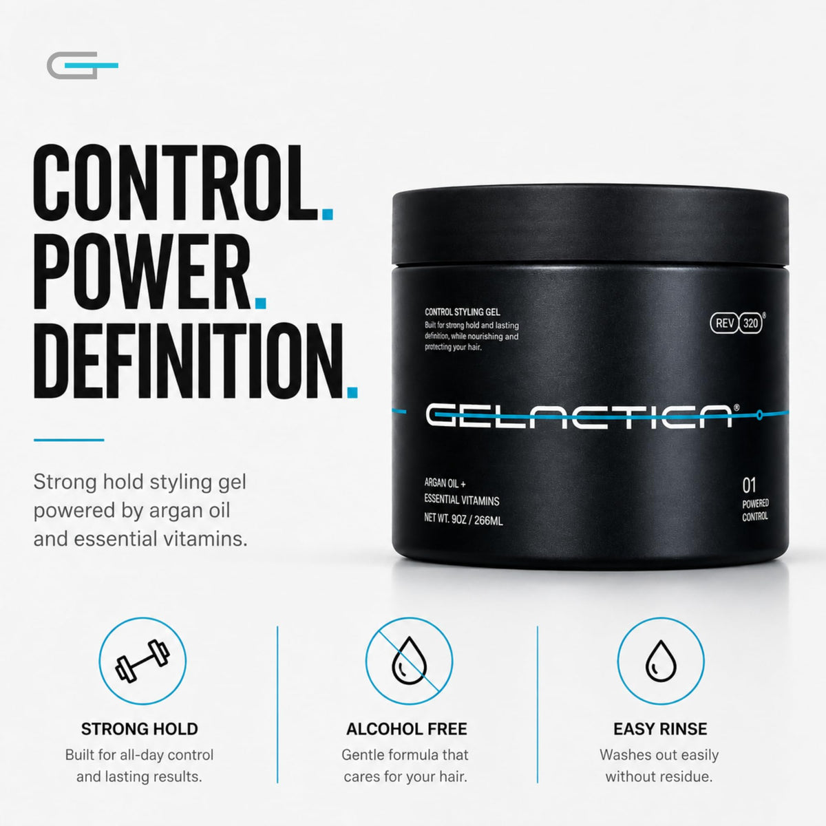 Gelactica being applied to damp hair for firm, long-lasting styling
