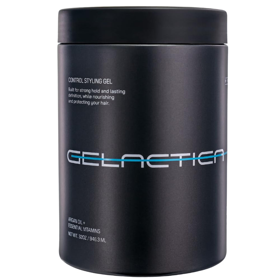 Gelactica front jar showing label and 32 oz container benefit strong hold
