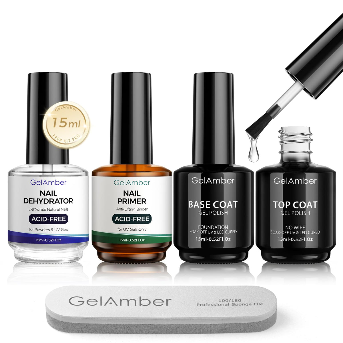 GELAMBER front packaging showing 4-piece prep kit for neat application