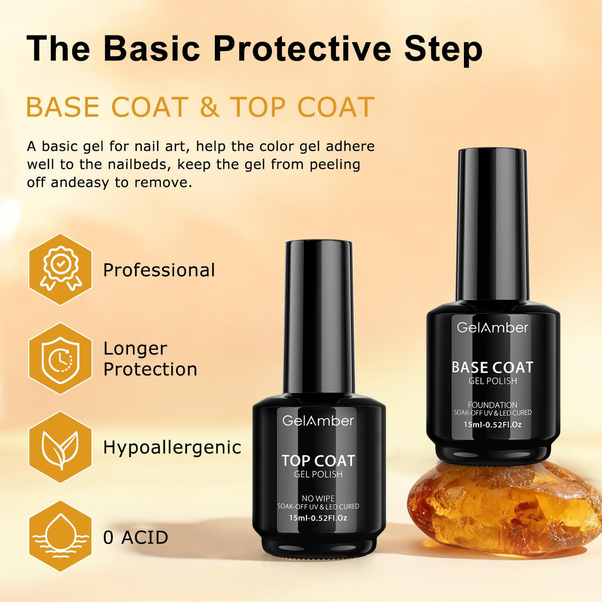 GELAMBER in-use during home manicure delivering professional adhesion
