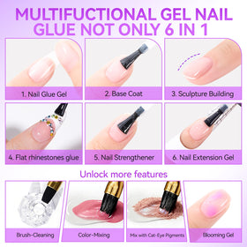 gelike ec cured press‑on nails on hand showing long‑lasting wearable result