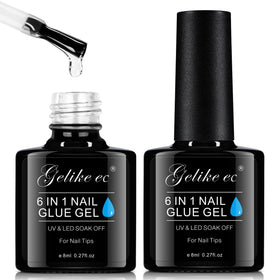 Gelike EC front packaging showing two gel bottles and product benefits