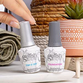 Gelish Foundation Base gel brush detail with laser-cut bristles for precise control