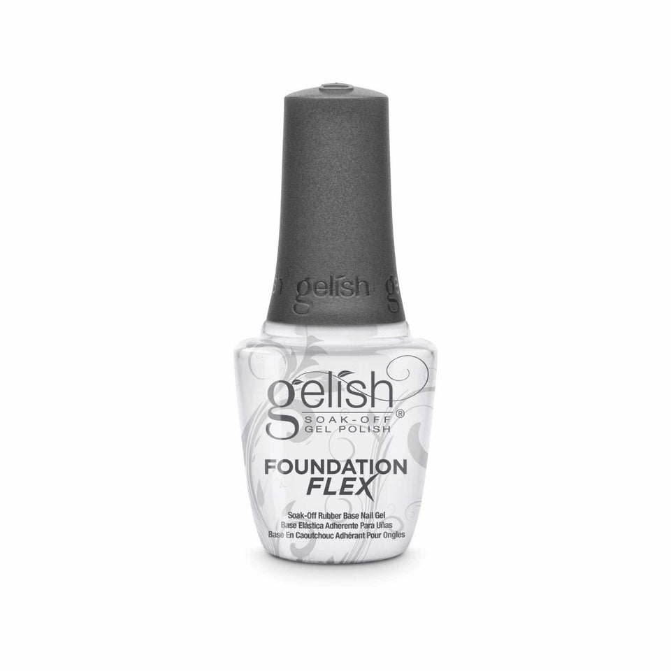 Gelish Foundation Flex front bottle showing brand and label benefit