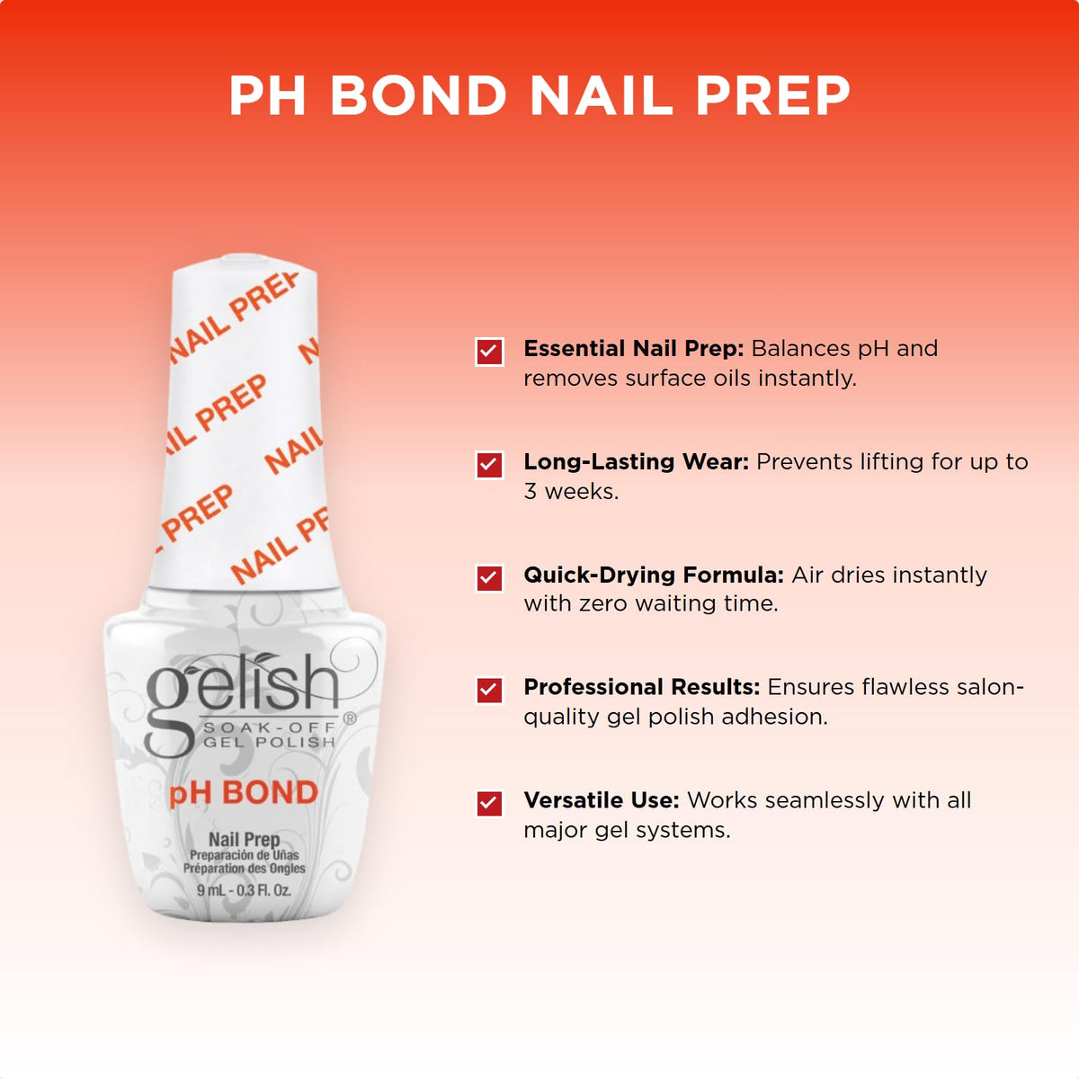 Gelish MINI pH Bond brush detail demonstrating precise application for prep