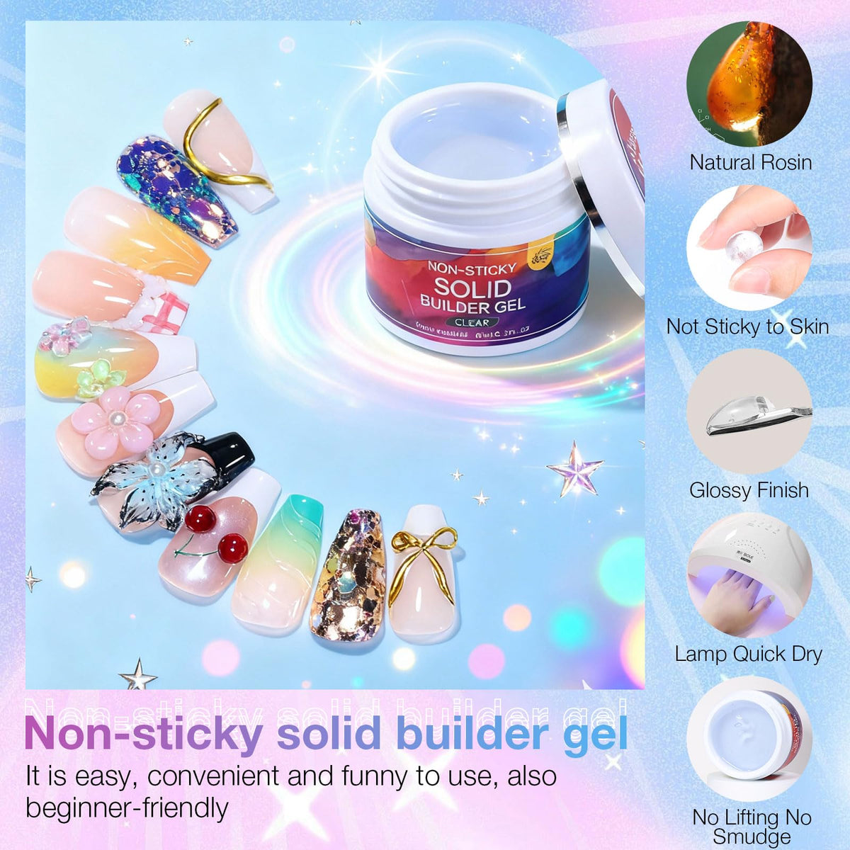 GELLAKTIK silicone 3D mold with six pigment powders for creative designs
