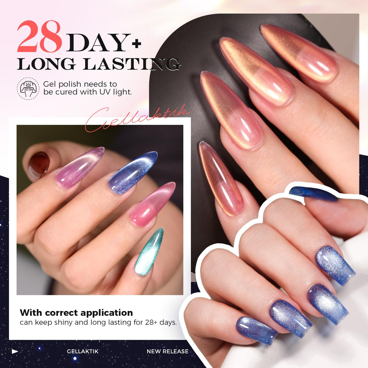 GELLAKTIK brush detail making smooth, streak-free polish strokes