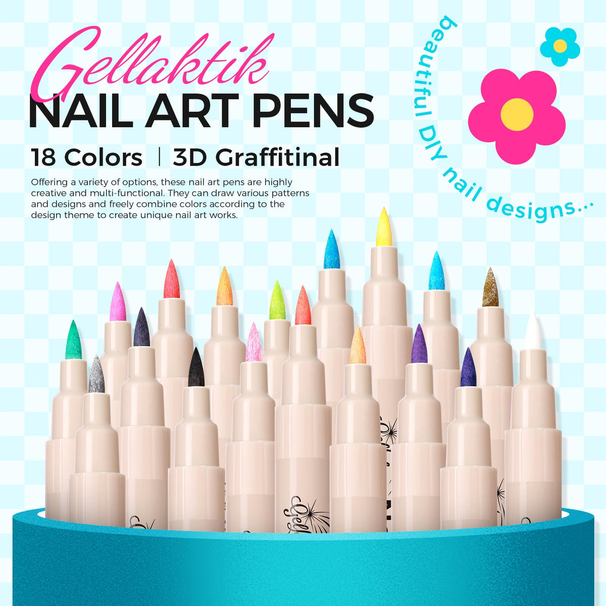 GELLAKTIK close-up of 0.7mm fine tip providing precise line control