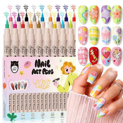 GELLAKTIK front packaging showing 18 vibrant nail art pens and palette benefit