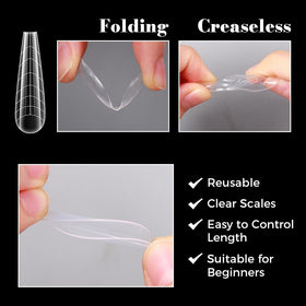 GELLAKTIK dual form in use applying poly gel for smooth application