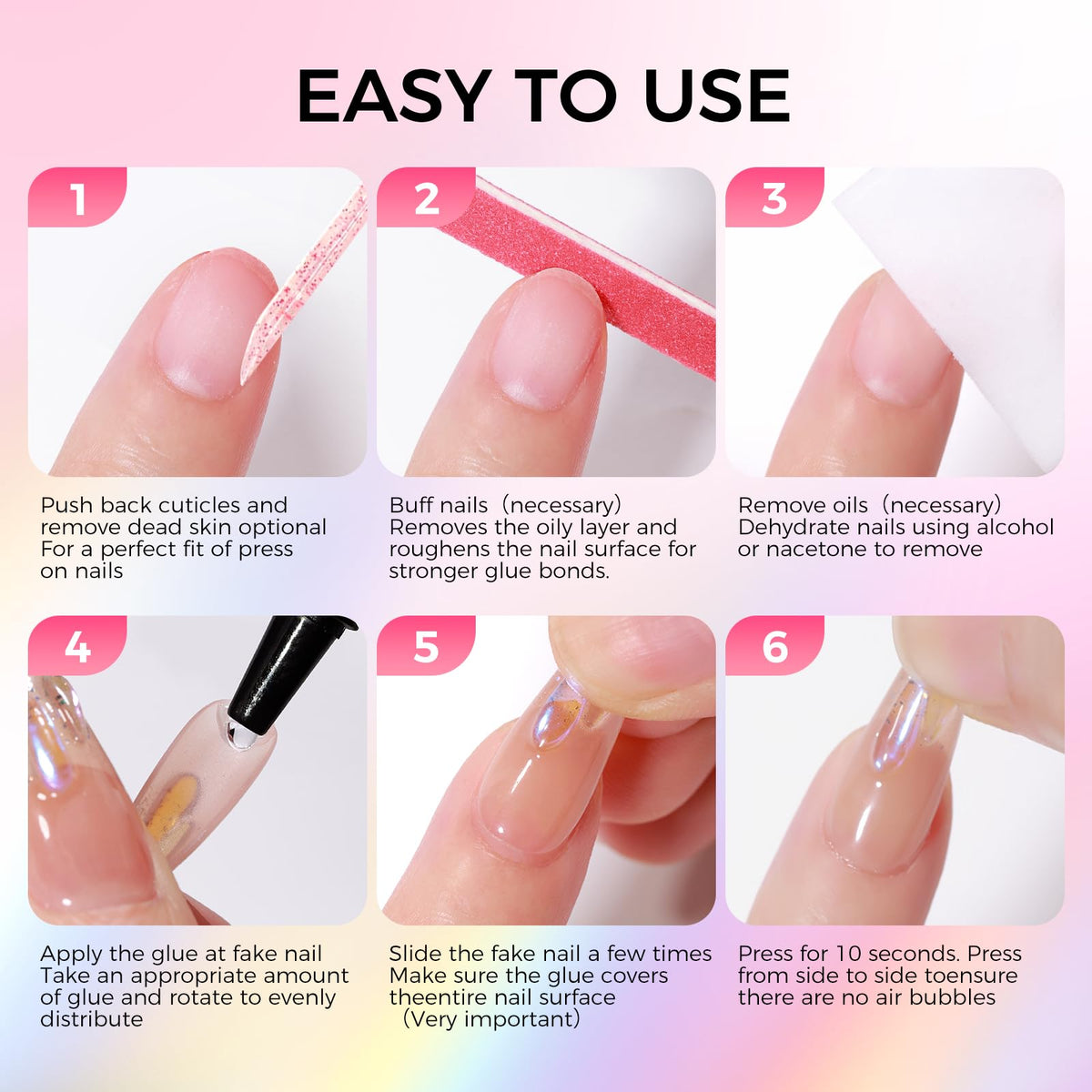 GELLAKTIK label close-up showing directions and features for confident use