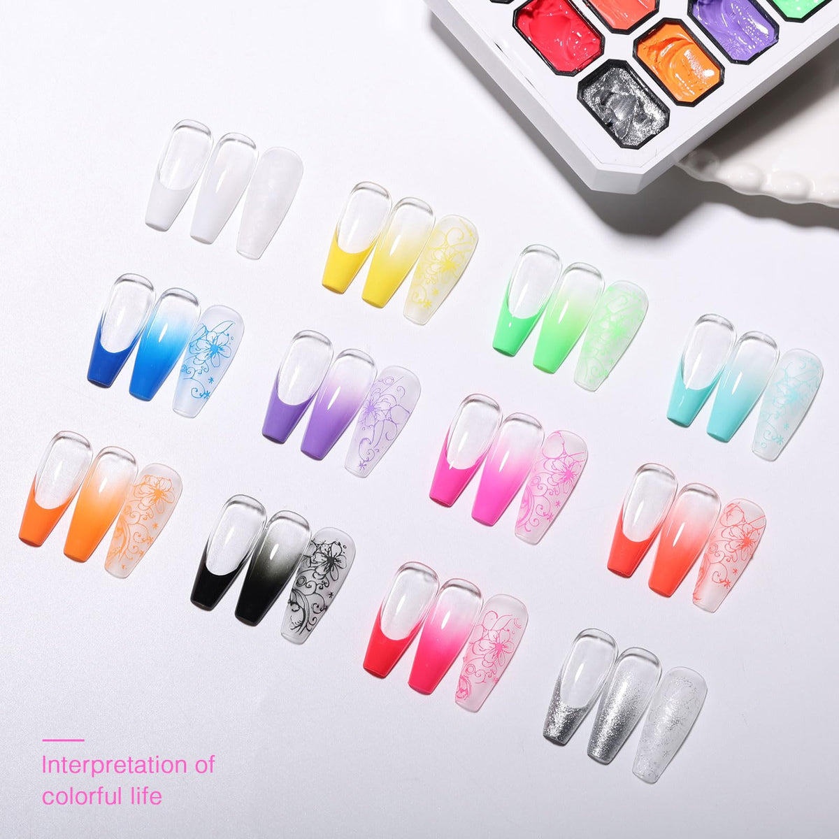 GELLAKTIK finished ombre manicure in lifestyle setting