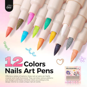 GELLAKTIK open set with twelve pens laid out to show color range and portability