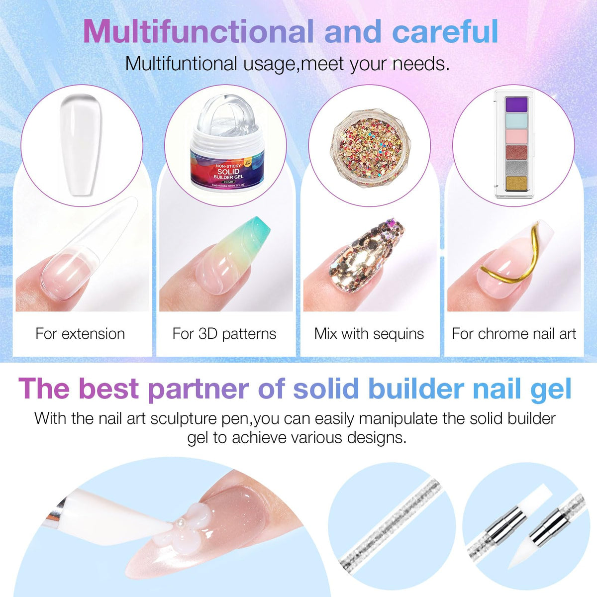 GELLAKTIK sculpting pen shaping gel for precise three-dimensional details