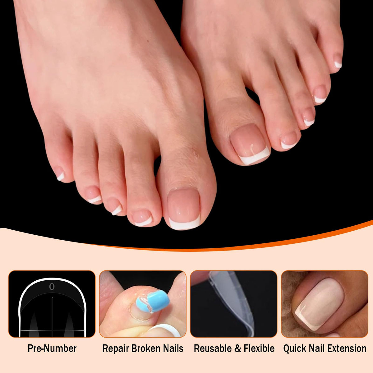 GELLAKTIK cured toenail removed from mold showing smooth finish