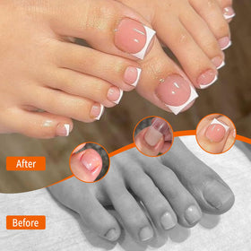 GELLAKTIK applying poly gel into a toe form for fast extensions