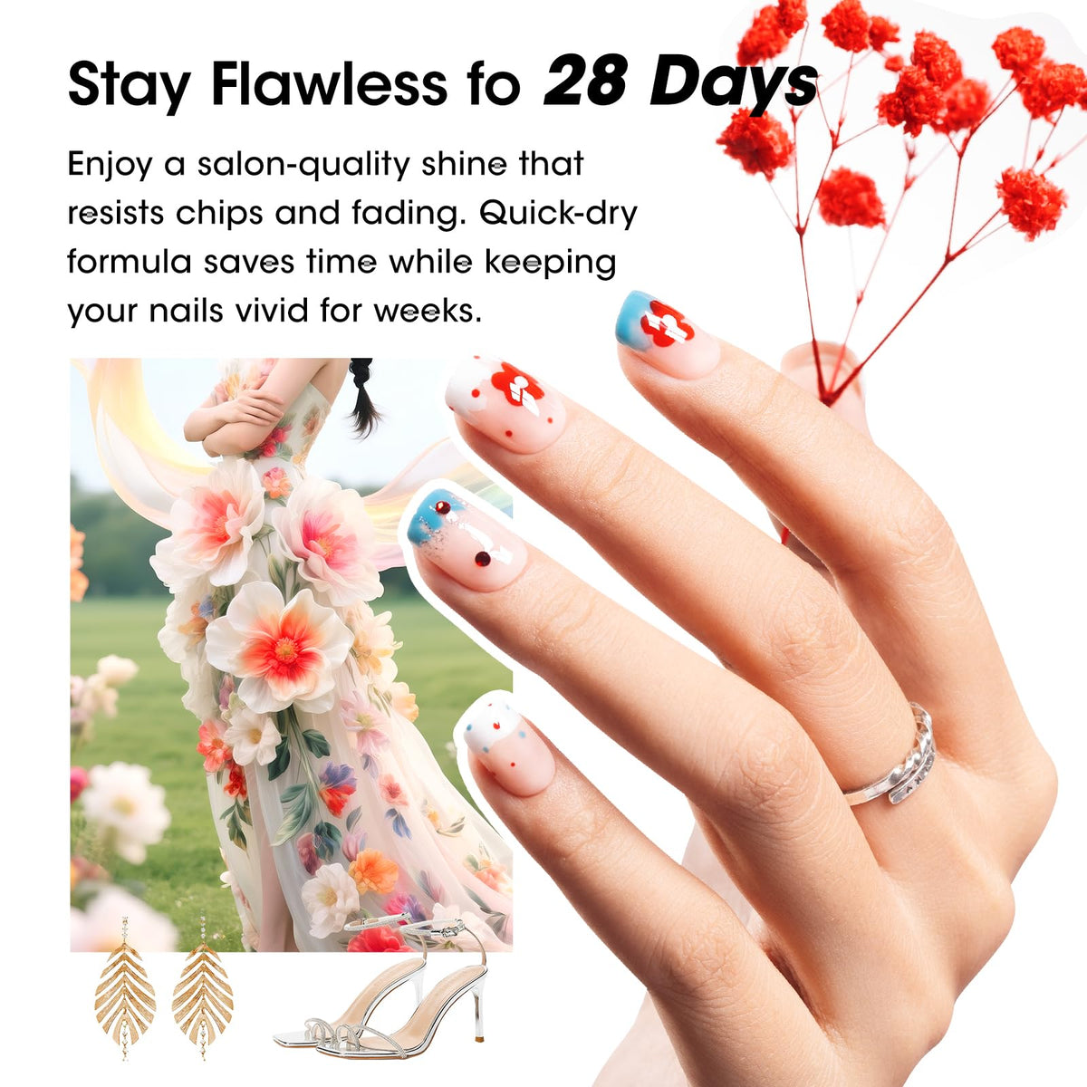 GELLEN application on hands demonstrating salon-quality cured results
