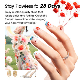 GELLEN application on hands demonstrating salon-quality cured results