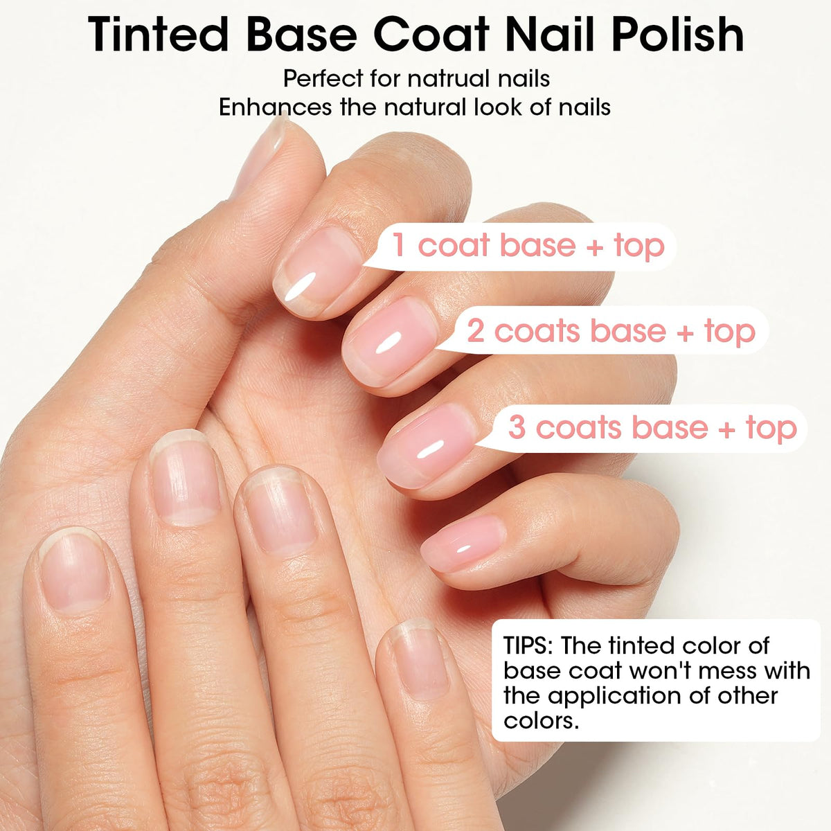 GELLEN application on a natural nail demonstrating ridge filling benefit