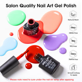 GELLEN close-up of base coat and top coats demonstrating protective finish benefits