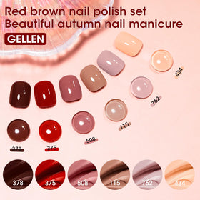 GELLEN color swatch palette illustrating six complementary seasonal shades