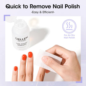 GELLEN removing glitter polish demonstrating effective action