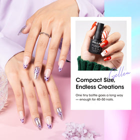 GELLEN side-by-side glossy versus matte nails showing finish choice benefits